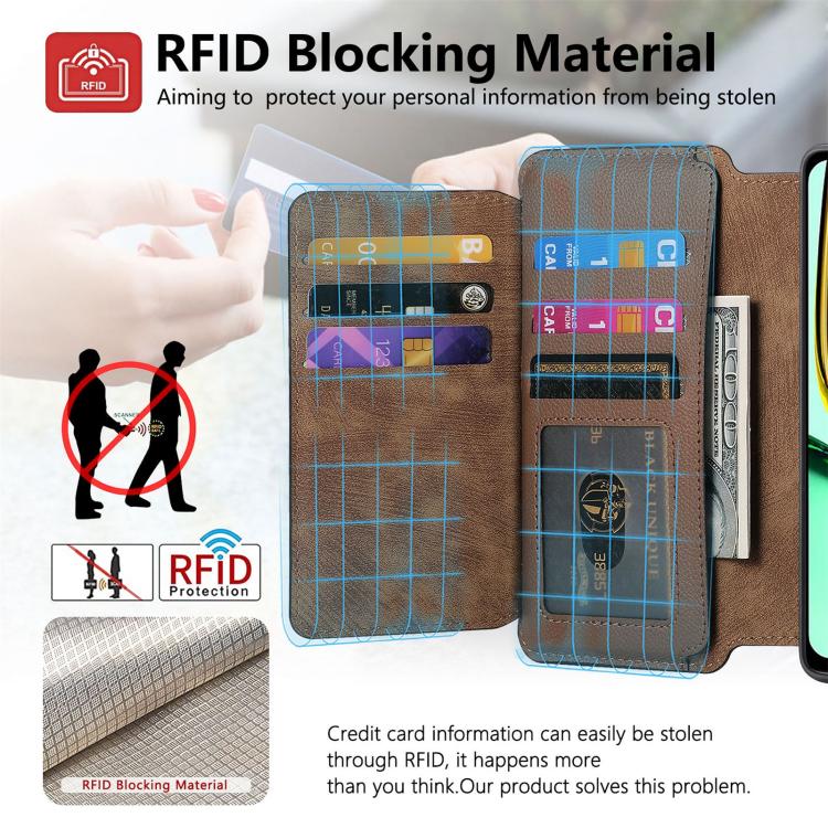 For Realme C67 4G CaseNeo MagSafe RFID Anti-theft Zipper Wallet Retro Leather Phone Case