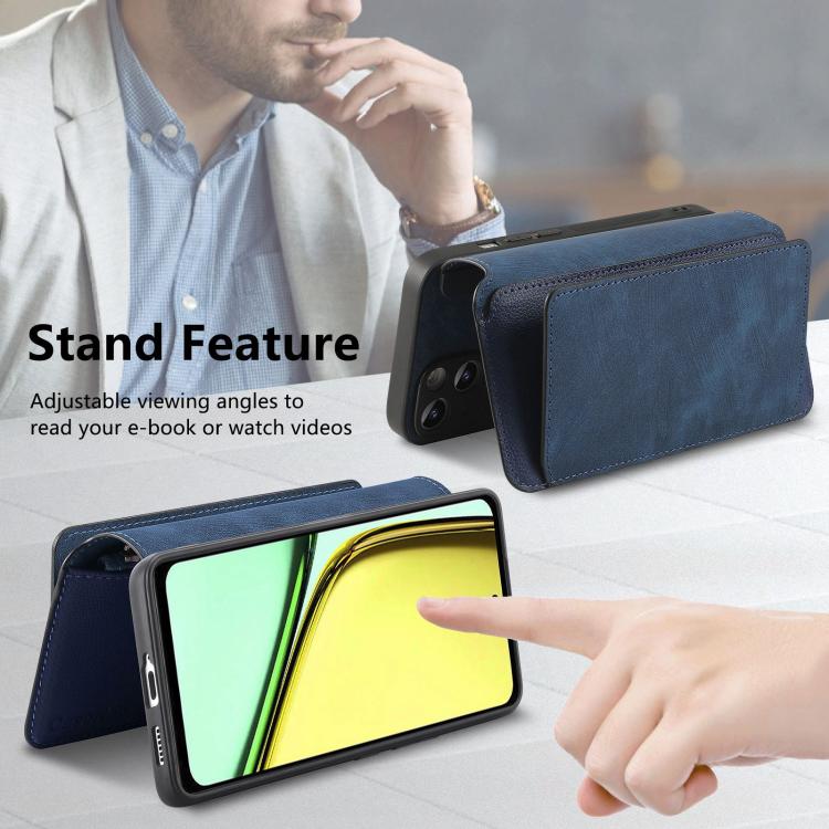 For Realme C67 4G CaseNeo MagSafe RFID Anti-theft Zipper Wallet Retro Leather Phone Case