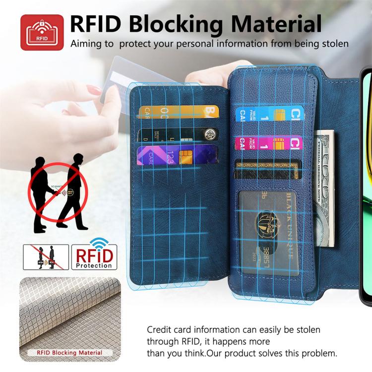 For Realme C67 4G CaseNeo MagSafe RFID Anti-theft Zipper Wallet Retro Leather Phone Case