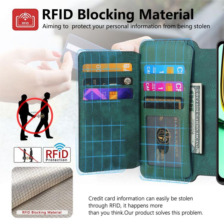 For Realme C67 4G CaseNeo MagSafe RFID Anti-theft Zipper Wallet Retro Leather Phone Case