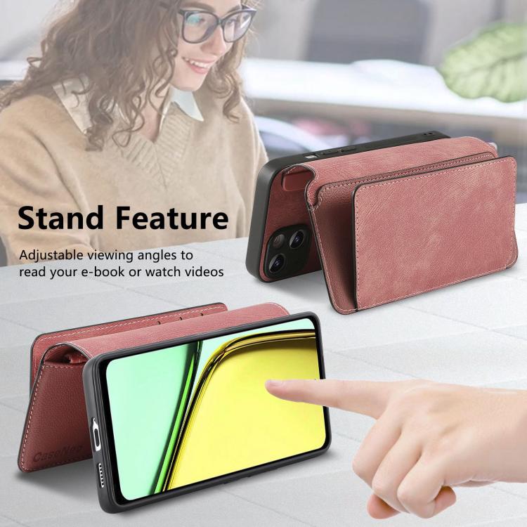 For Realme C67 4G CaseNeo MagSafe RFID Anti-theft Zipper Wallet Retro Leather Phone Case