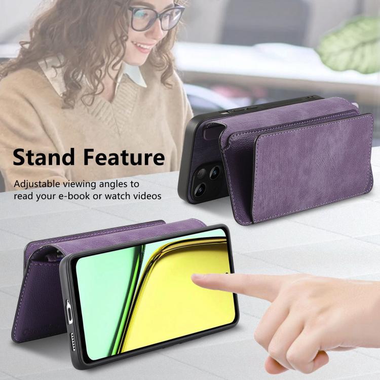 For Realme C67 4G CaseNeo MagSafe RFID Anti-theft Zipper Wallet Retro Leather Phone Case