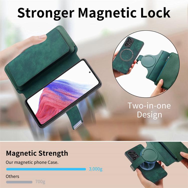 For Realme 13+ 5G CaseNeo MagSafe RFID Anti-theft Zipper Wallet Retro Leather Phone Case