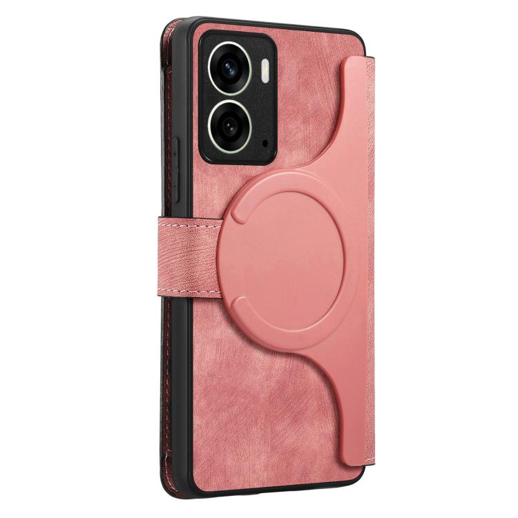 For Realme 14 CaseNeo MagSafe RFID Anti-theft Zipper Wallet Retro Leather Phone Case