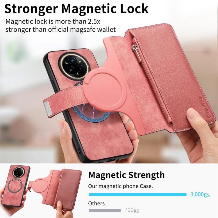 For Realme 14 Pro CaseNeo MagSafe RFID Anti-theft Zipper Wallet Retro Leather Phone Case