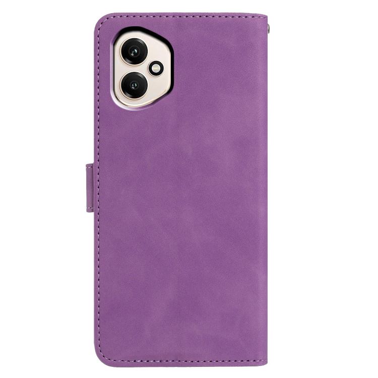 For Honor 400 Global 156.5mm Moonlit Butterfly Dance Pattern Embossed Leather Phone Case