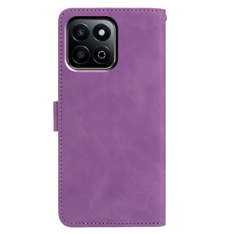For Honor X6c 4G Moonlit Butterfly Dance Pattern Embossed Leather Phone Case