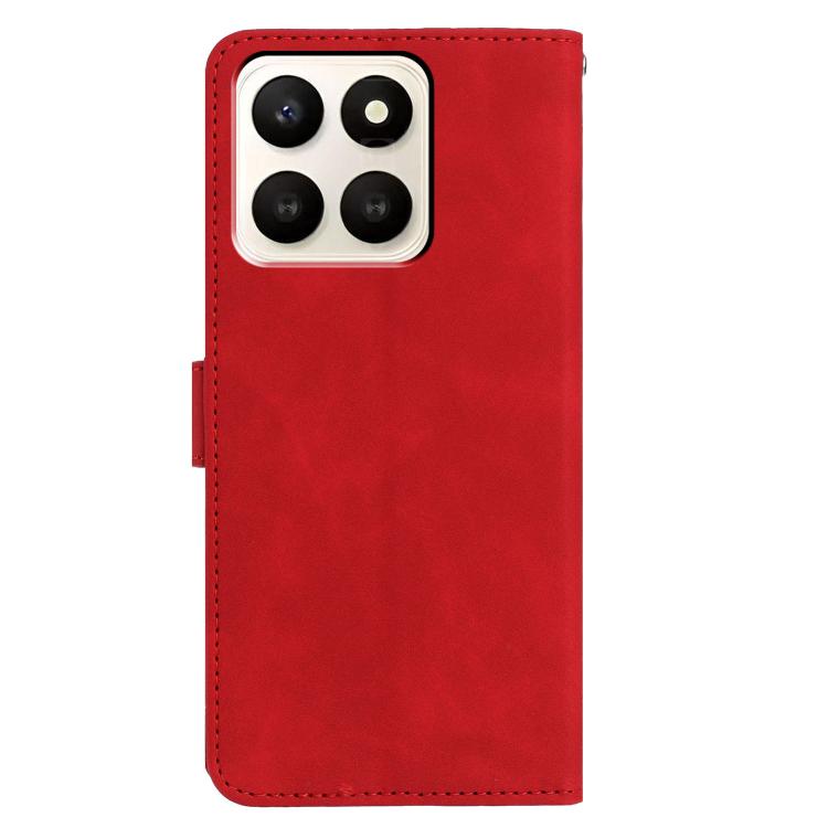 For Honor X7d 5G Moonlit Butterfly Dance Pattern Embossed Leather Phone Case