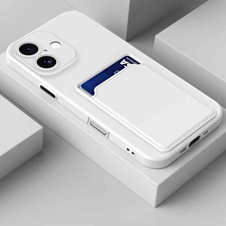 For iPhone 17 Skin Feel Card Contrast Color Button TPU Phone Case