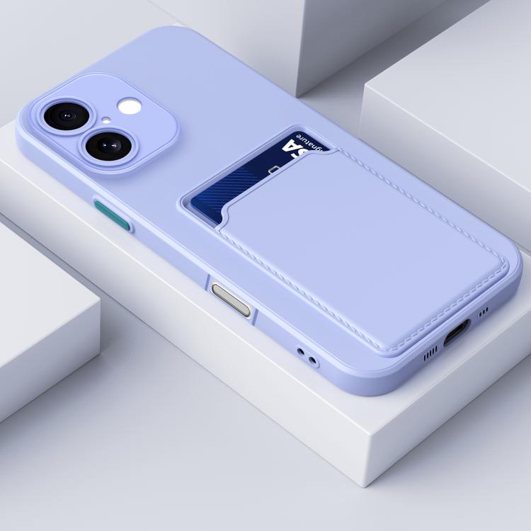For iPhone 17 Skin Feel Card Contrast Color Button TPU Phone Case