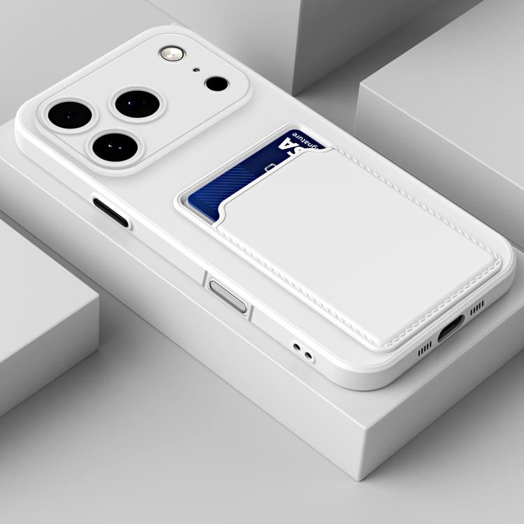 For iPhone 17 Pro Skin Feel Card Contrast Color Button TPU Phone Case