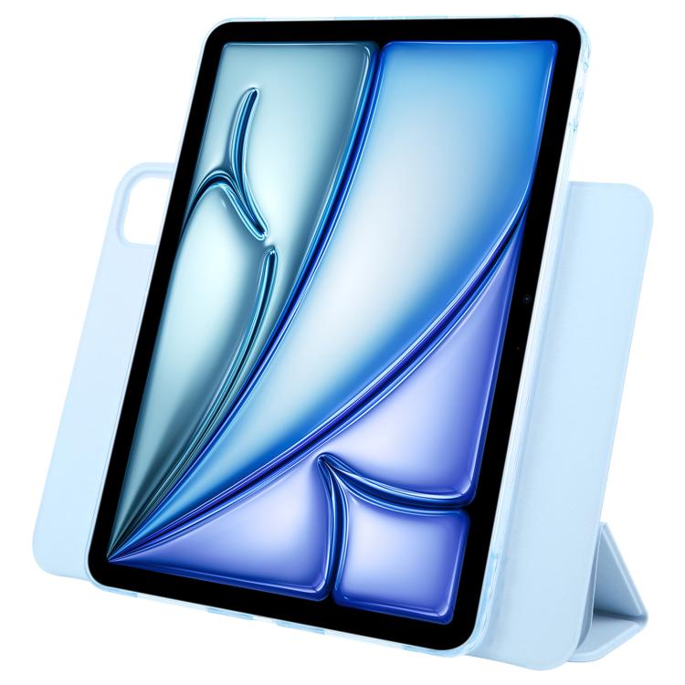 For iPad Air 11 2026 / 2025 / 2024 Trifold Magnetic Split Acrylic Leather Tablet Case