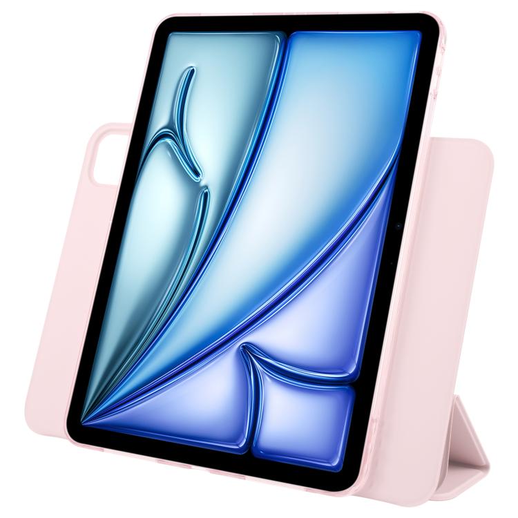 For iPad Air 11 2026 / 2025 / 2024 Trifold Magnetic Split Acrylic Leather Tablet Case