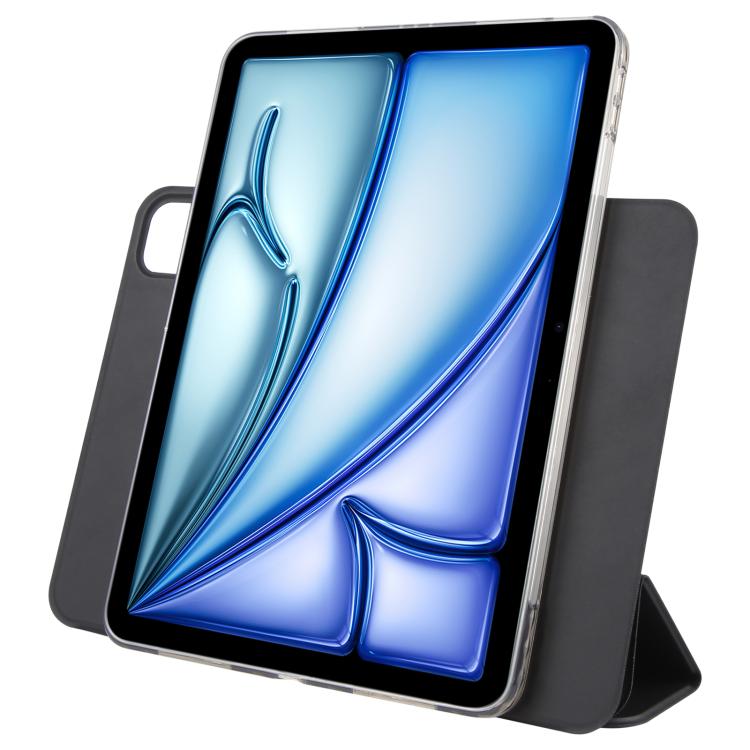 For iPad Air 11 2026 / 2025 / 2024 Trifold Magnetic Split Acrylic Leather Tablet Case