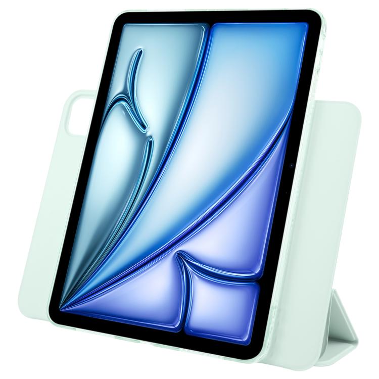 For iPad Air 11 2026 / 2025 / 2024 Trifold Magnetic Split Acrylic Leather Tablet Case