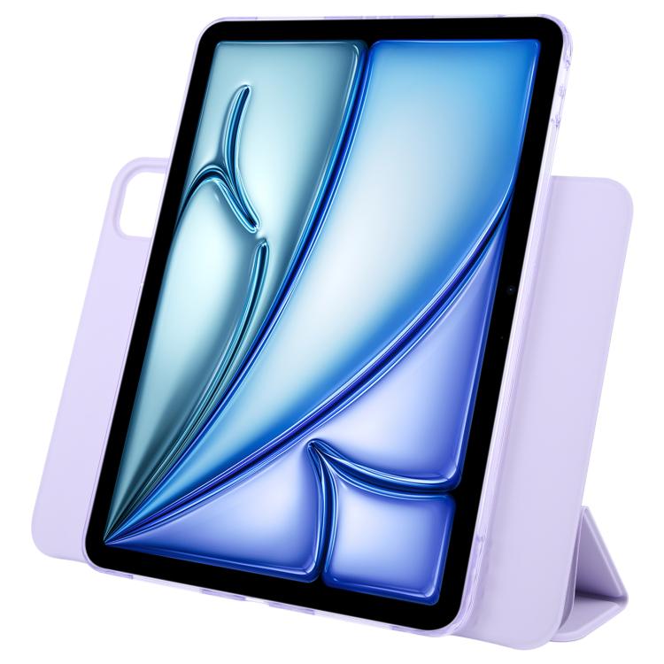 For iPad Air 11 2026 / 2025 / 2024 Trifold Magnetic Split Acrylic Leather Tablet Case