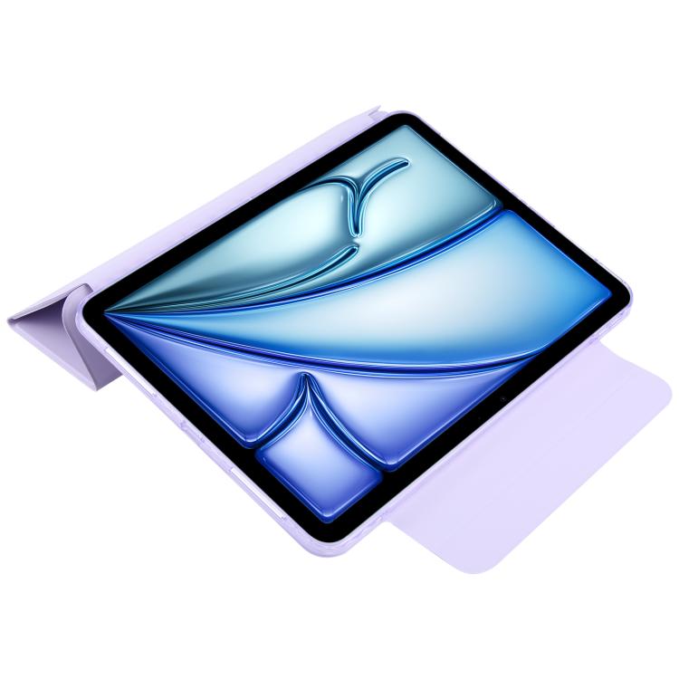 For iPad Air 11 2026 / 2025 / 2024 Trifold Magnetic Split Acrylic Leather Tablet Case