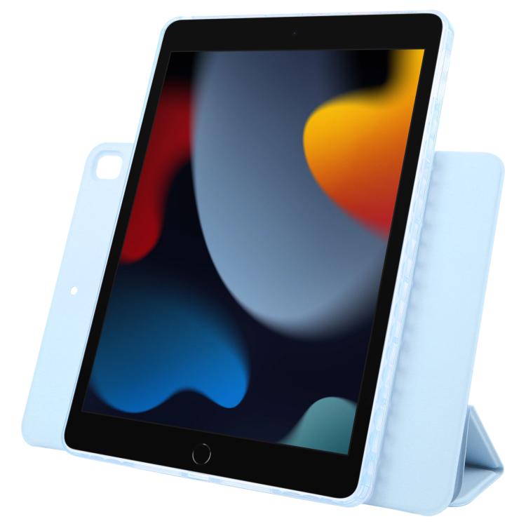 For iPad 10.2 2021 / 2020 / 10.5 2021 Trifold Magnetic Split Acrylic Leather Tablet Case