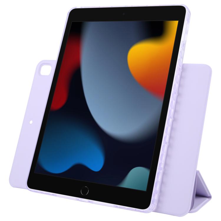 For iPad 10.2 2021 / 2020 / 10.5 2021 Trifold Magnetic Split Acrylic Leather Tablet Case