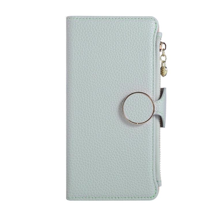 For iPhone 7 Plus / 8 Plus Round Buckle Zipper Wallet Leather Phone Case with Crossbody Strap