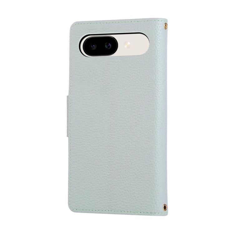 For Google Pixel 9a Round Buckle Zipper Wallet Leather Phone Case with Crossbody Strap