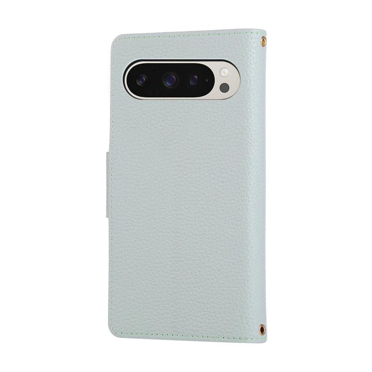 For Google Pixel 9 / 9 Pro Round Buckle Zipper Wallet Leather Phone Case with Crossbody Strap