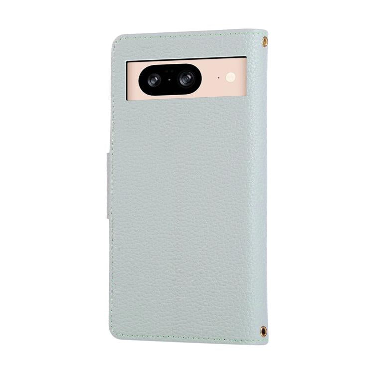 For Google Pixel 7 Round Buckle Zipper Wallet Leather Phone Case with Crossbody Strap