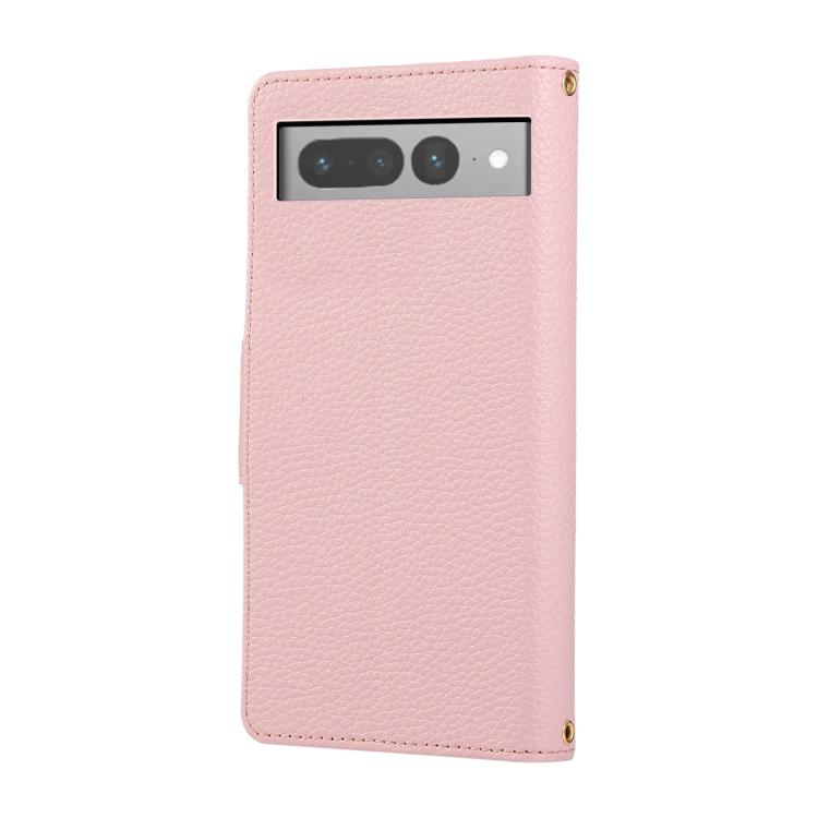 For Google Pixel 7 Pro Round Buckle Zipper Wallet Leather Phone Case with Crossbody Strap