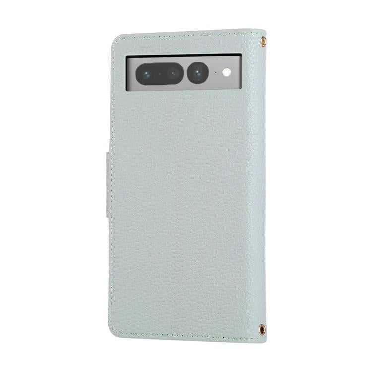 For Google Pixel 7 Pro Round Buckle Zipper Wallet Leather Phone Case with Crossbody Strap