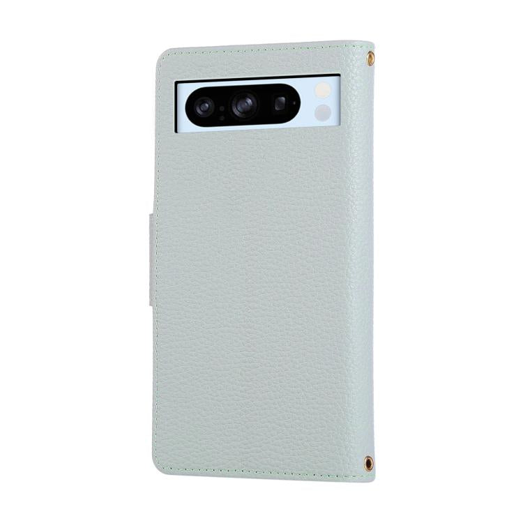 For Google Pixel 8 Pro Round Buckle Zipper Wallet Leather Phone Case with Crossbody Strap