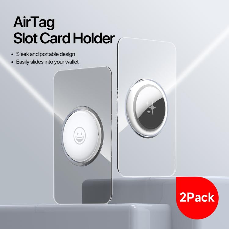 For AirTag 2nd Gen / AirTag 1st Gen DUX DUCIS 2pcs Transparent PC Card Case - Transparent + Transparent Black