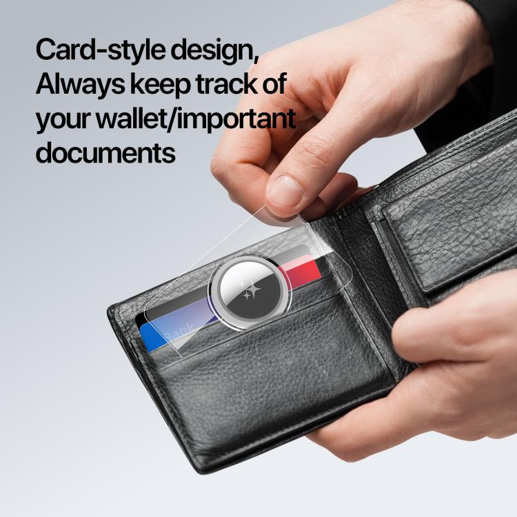 For AirTag 2nd Gen / AirTag 1st Gen DUX DUCIS 2pcs Transparent PC Card Case - Transparent + Transparent Black