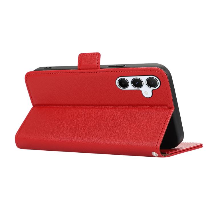 For Samsung Galaxy A57 5G ABEEL Side-Magnetic Litchi Pattern Leather RFID Phone Case