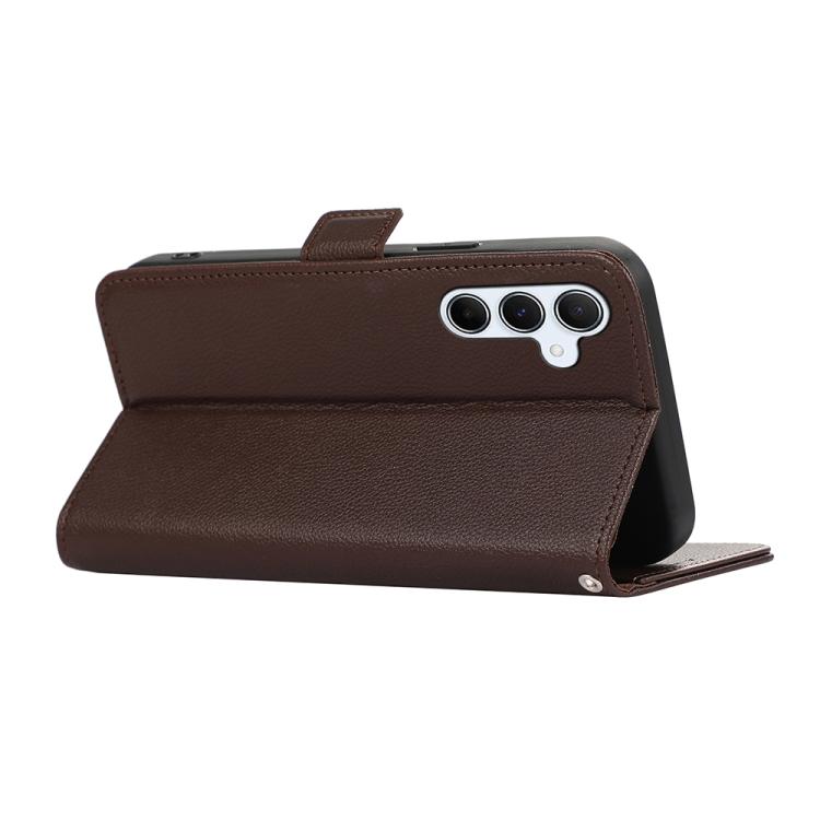 For Samsung Galaxy A57 5G ABEEL Side-Magnetic Litchi Pattern Leather RFID Phone Case