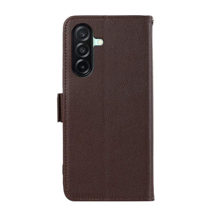 For Samsung Galaxy A27 5G ABEEL Side-Magnetic Litchi Pattern Leather RFID Phone Case