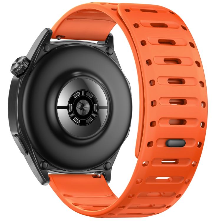 22mm Universal Shark Magnetic Breathable Silicone Watch Band