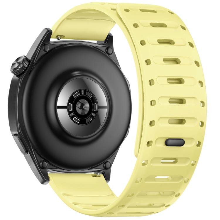 22mm Universal Shark Magnetic Breathable Silicone Watch Band