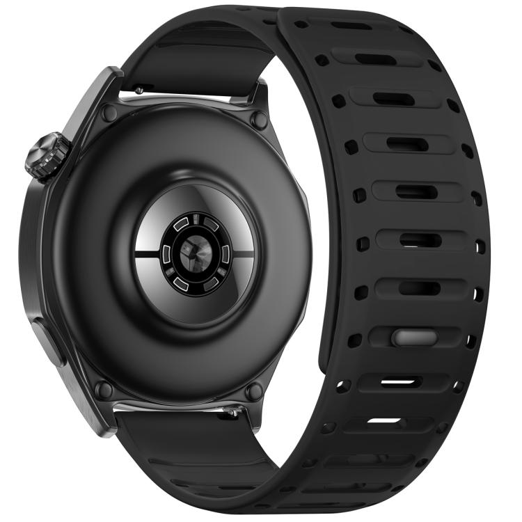 22mm Universal Shark Magnetic Breathable Silicone Watch Band
