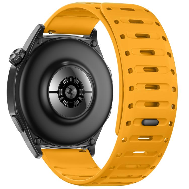 22mm Universal Shark Magnetic Breathable Silicone Watch Band