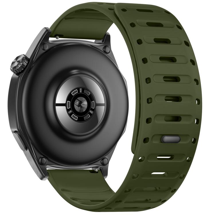 22mm Universal Shark Magnetic Breathable Silicone Watch Band