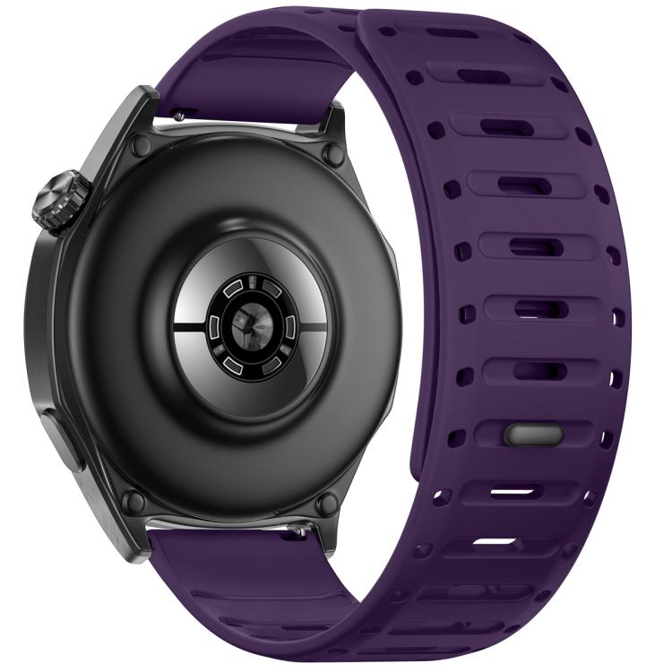 22mm Universal Shark Magnetic Breathable Silicone Watch Band