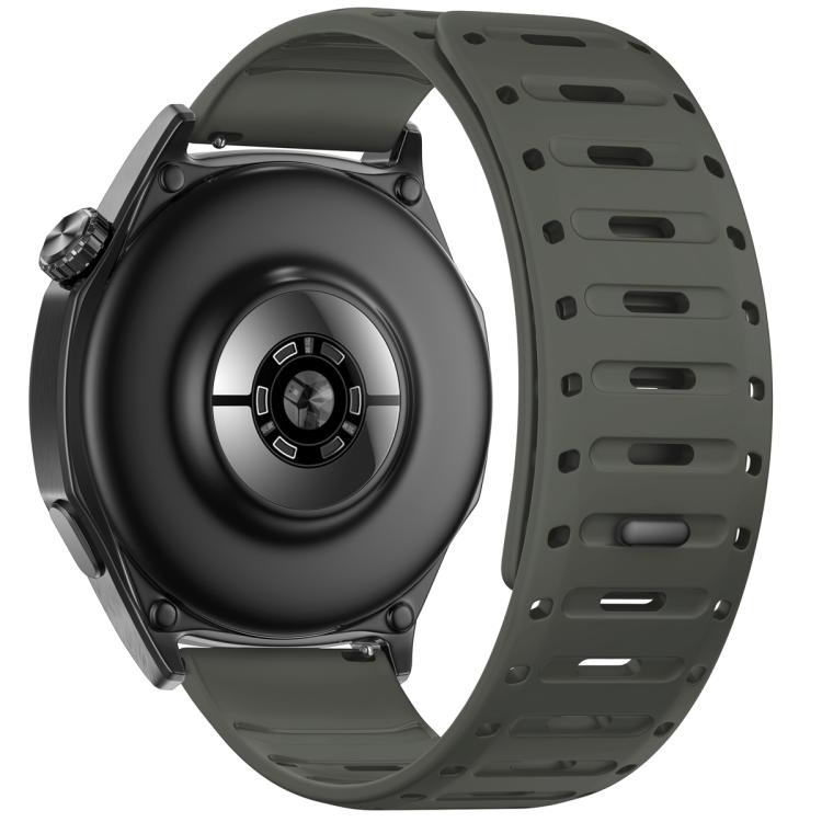 22mm Universal Shark Magnetic Breathable Silicone Watch Band
