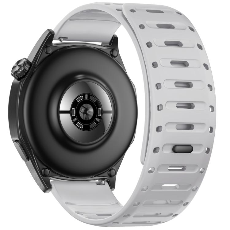 22mm Universal Shark Magnetic Breathable Silicone Watch Band
