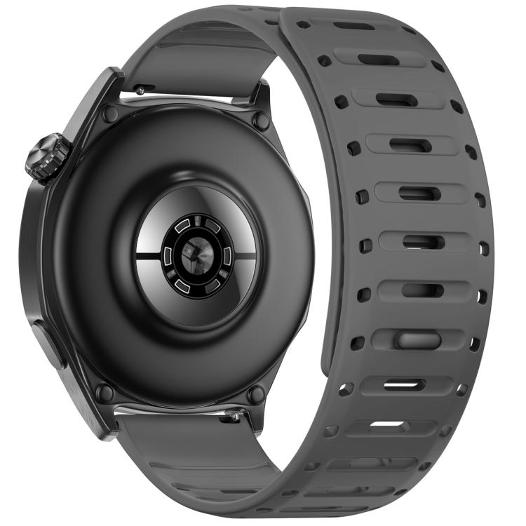 22mm Universal Shark Magnetic Breathable Silicone Watch Band