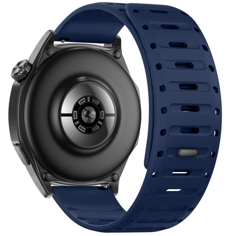 22mm Universal Shark Magnetic Breathable Silicone Watch Band