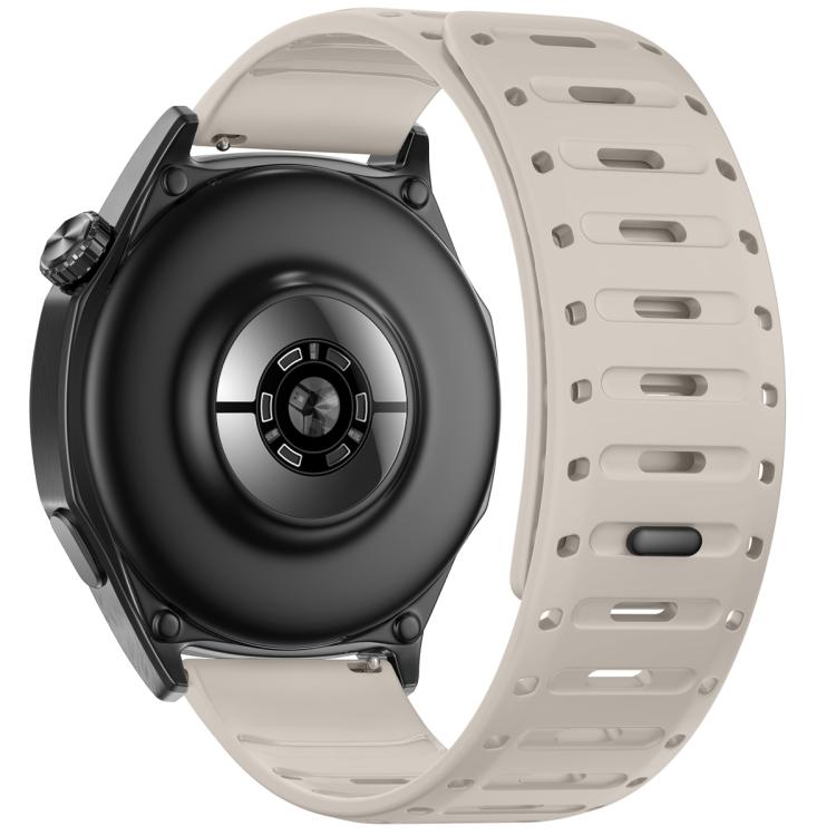22mm Universal Shark Magnetic Breathable Silicone Watch Band