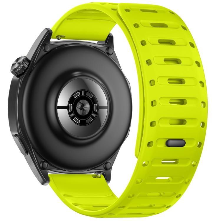 22mm Universal Shark Magnetic Breathable Silicone Watch Band