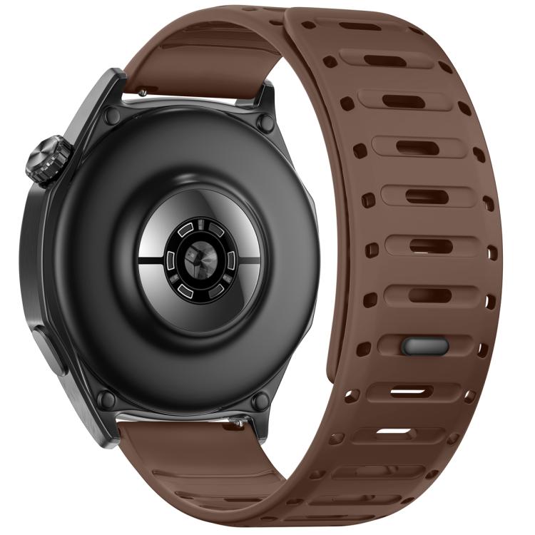 22mm Universal Shark Magnetic Breathable Silicone Watch Band