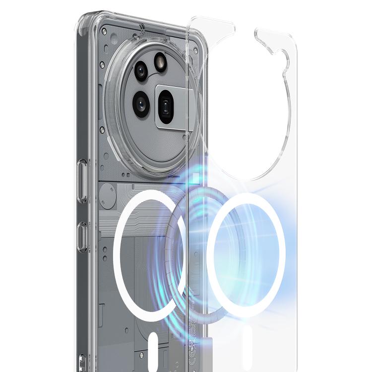 For Nothing Phone 3a Pro MagSafe Clear Acrylic PC Hybrid TPU Phone Case - Transparent