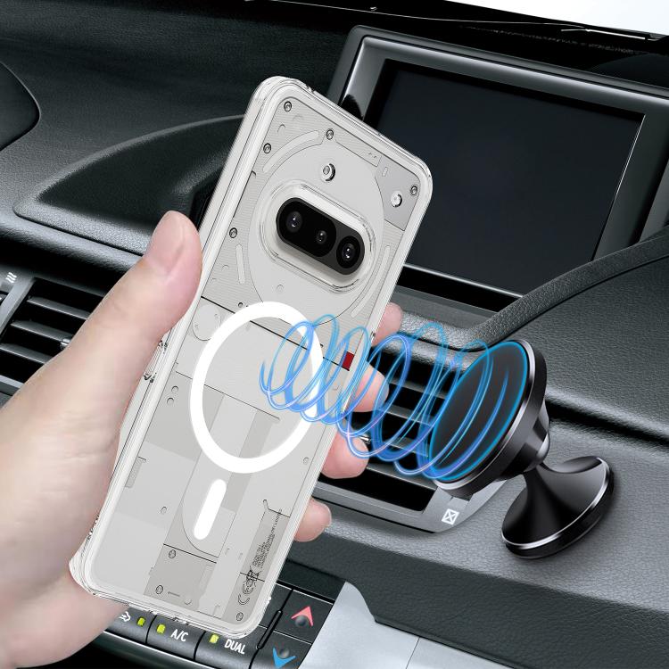 For Nothing Phone 3a MagSafe Clear Acrylic PC Hybrid TPU Phone Case - Transparent